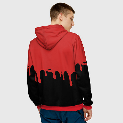 Мужская толстовка Спайк кетчуп / 3D-Красный – фото 4
