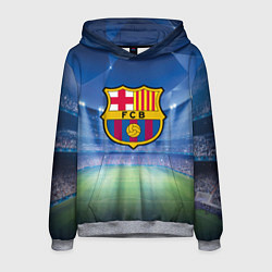 Толстовка-худи мужская FC Barcelona, цвет: 3D-меланж