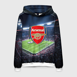 Толстовка-худи мужская FC Arsenal, цвет: 3D-белый