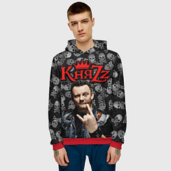 Толстовка-худи мужская Князь, цвет: 3D-красный — фото 2