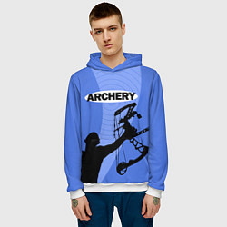 Толстовка-худи мужская Archery, цвет: 3D-белый — фото 2