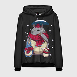 Толстовка-худи мужская My Neighbor Totoro, цвет: 3D-черный