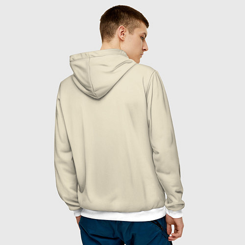 Мужская толстовка Мой сосед Тоторо / 3D-Белый – фото 4