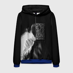 Толстовка-худи мужская Fencing is the art, цвет: 3D-синий