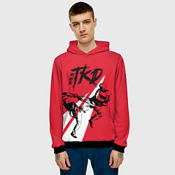 Толстовка-худи мужская Taekwondo, цвет: 3D-черный — фото 2