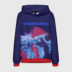 Толстовка-худи мужская Taekwondo, цвет: 3D-красный