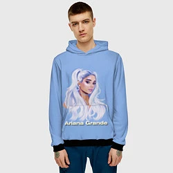 Толстовка-худи мужская Ariana Grande Ариана Гранде, цвет: 3D-черный — фото 2