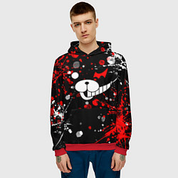Толстовка-худи мужская MONOKUMA, цвет: 3D-красный — фото 2