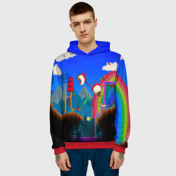 Толстовка-худи мужская TERRARIA GAME, цвет: 3D-красный — фото 2