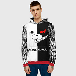 Толстовка-худи мужская MONOKUMA, цвет: 3D-красный — фото 2