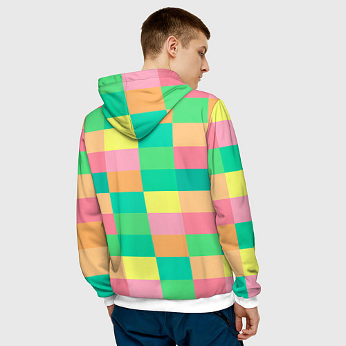 Мужская толстовка Кубик Рубика / 3D-Белый – фото 4