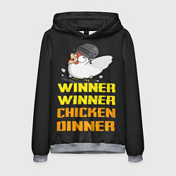 Толстовка-худи мужская Winner Chicken Dinner, цвет: 3D-меланж