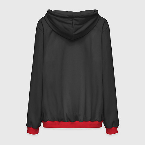 Мужская толстовка Лунопёс / 3D-Красный – фото 2