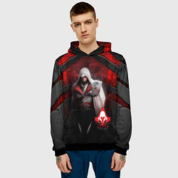 Толстовка-худи мужская Assasin's creed, цвет: 3D-черный — фото 2