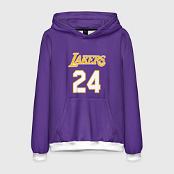 Толстовка-худи мужская Los Angeles Lakers Kobe Brya, цвет: 3D-белый