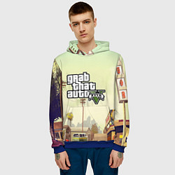 Толстовка-худи мужская GTA 5, цвет: 3D-синий — фото 2
