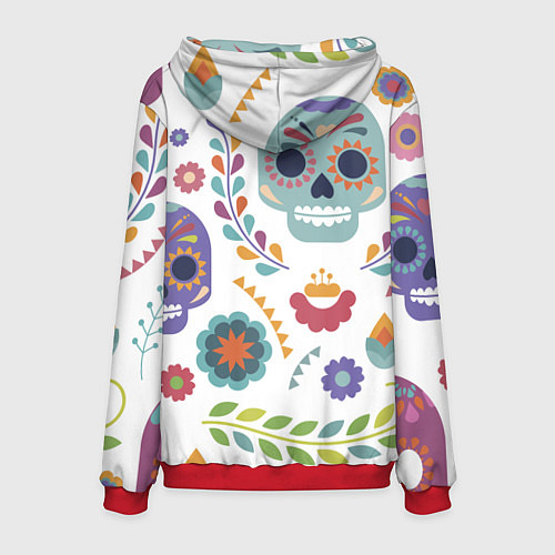 Мужская толстовка Мексиканские мотивы / 3D-Красный – фото 2