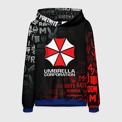 Толстовка-худи мужская RESIDENT EVIL UMBRELLA CORP, цвет: 3D-синий