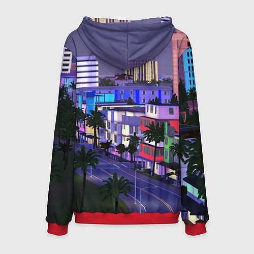 Мужская толстовка Grand Theft Auto Vice City / 3D-Красный – фото 2