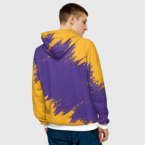 Мужская толстовка LA LAKERS / 3D-Белый – фото 4