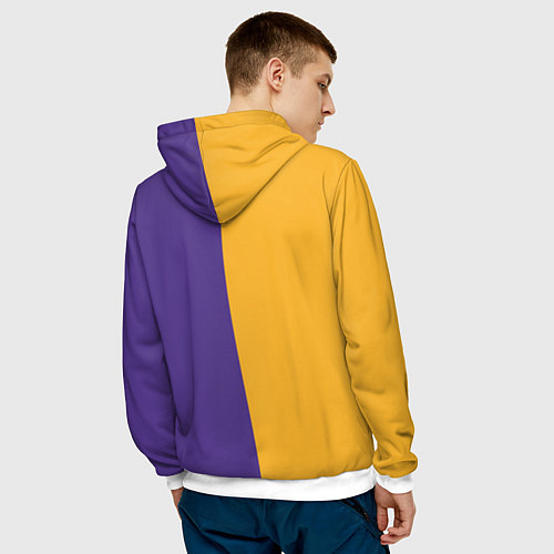 Мужская толстовка LA LAKERS / 3D-Белый – фото 4