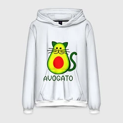 Толстовка-худи мужская AVOGATO, цвет: 3D-белый