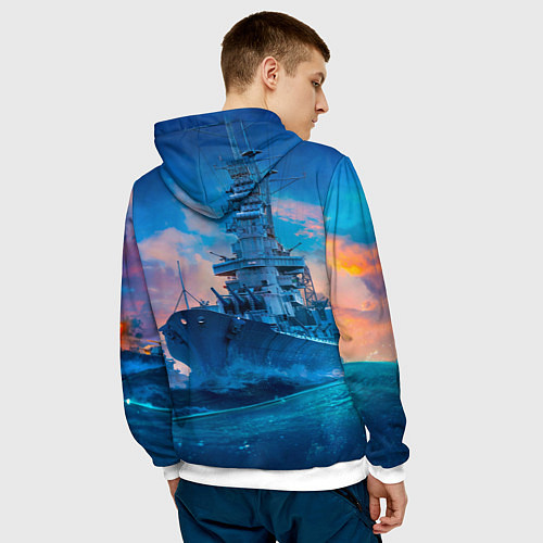 Мужская толстовка ВМФ / 3D-Белый – фото 4