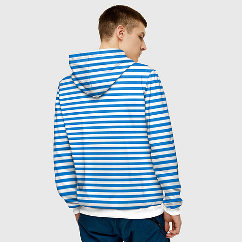 Мужская толстовка Тельняшка ВДВ / 3D-Белый – фото 4