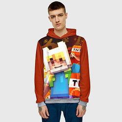 Толстовка-худи мужская MINECRAFT, цвет: 3D-меланж — фото 2