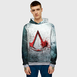 Толстовка-худи мужская Assassins Creed цвета 3D-меланж — фото 2