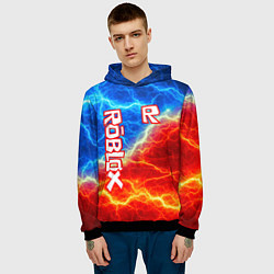 Толстовка-худи мужская ROBLOX, цвет: 3D-черный — фото 2