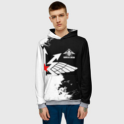 Толстовка-худи мужская Войска связи, цвет: 3D-меланж — фото 2