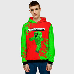 Толстовка-худи мужская MINECRAFT, цвет: 3D-черный — фото 2