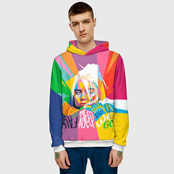 Толстовка-худи мужская BILLIE EILISH, цвет: 3D-белый — фото 2