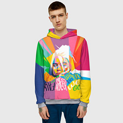 Толстовка-худи мужская BILLIE EILISH, цвет: 3D-меланж — фото 2