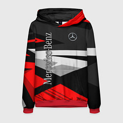 Толстовка-худи мужская Mercedes-Benz, цвет: 3D-красный