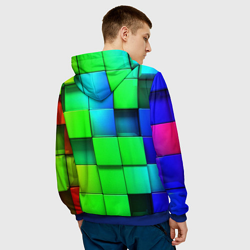 Мужская толстовка MINECRAFT / 3D-Синий – фото 4