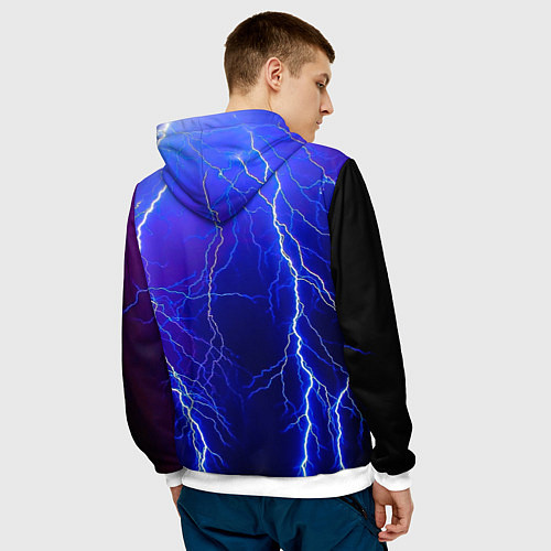 Мужская толстовка Грозовой кошак / 3D-Белый – фото 4