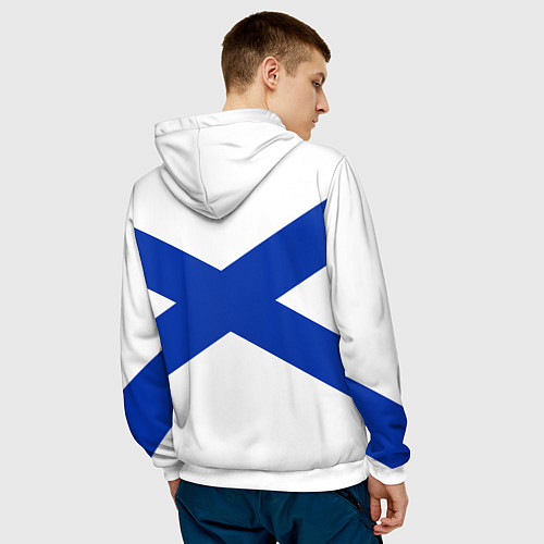 Мужская толстовка Северный флот ВМФ России / 3D-Белый – фото 4