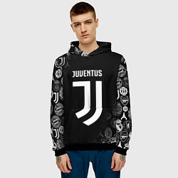 Толстовка-худи мужская JUVENTUS, цвет: 3D-черный — фото 2