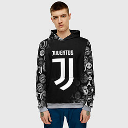 Толстовка-худи мужская JUVENTUS, цвет: 3D-меланж — фото 2