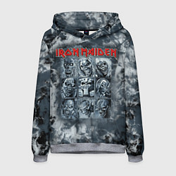 Толстовка-худи мужская Iron Maiden, цвет: 3D-меланж