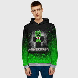 Толстовка-худи мужская MINECRAFT, цвет: 3D-меланж — фото 2