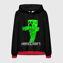 Толстовка-худи мужская MINECRAFT CREEPER, цвет: 3D-красный