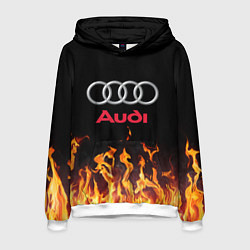 Толстовка-худи мужская AUDI, цвет: 3D-белый