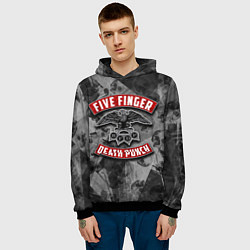 Толстовка-худи мужская Five Finger Death Punch, цвет: 3D-черный — фото 2