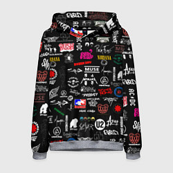 Мужская толстовка ЛОГОТИПЫ РОК ГРУПП