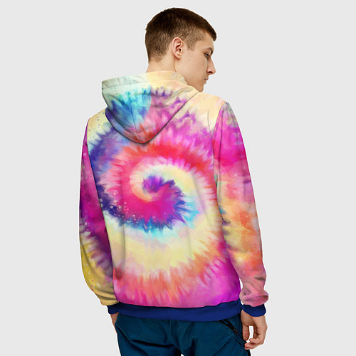 Мужская толстовка Tie Dye vortex / 3D-Синий – фото 4