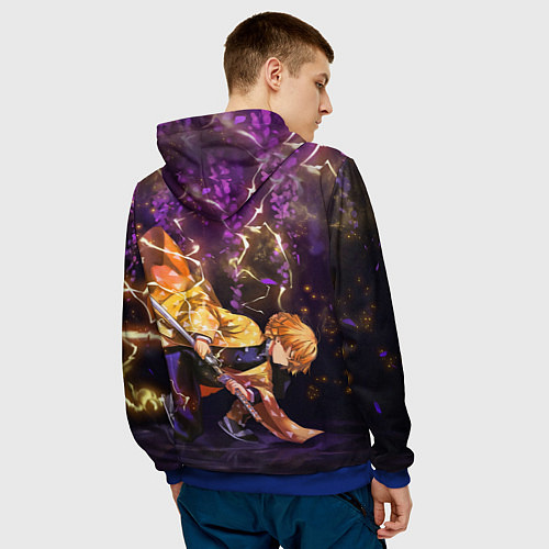 Мужская толстовка KIMETSU NO YAIBA / 3D-Синий – фото 4