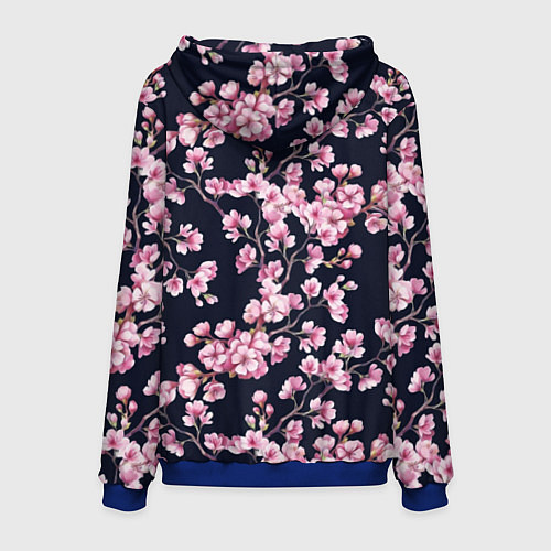Мужская толстовка Сакура / 3D-Синий – фото 2